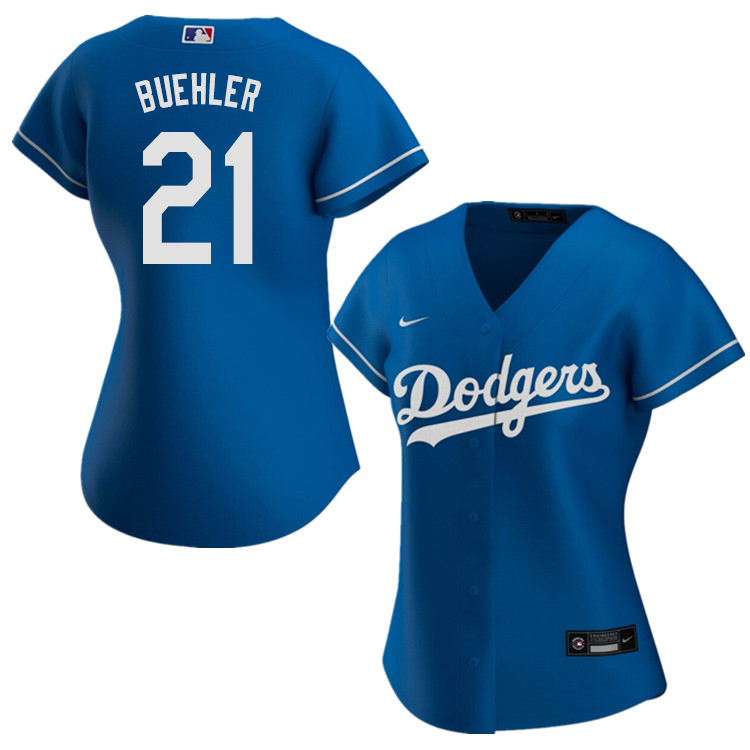 Nike Women #21 Walker Buehler Los Angeles Dodgers Baseball Jerseys Sale-Blue